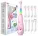 Seago brosse à dents sonique pour enfants, chargement sans fil, modèle SG-2139, 8 brossettes, lumières LED colorées
