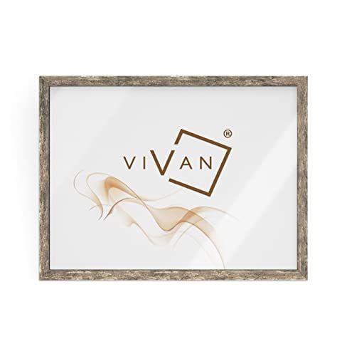 VIVAN Posterlijst van hout met plexiglas en achterkant, geoxideerd zilver, afbeelding A4
