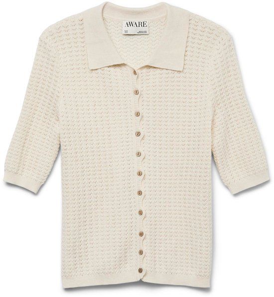 AWARE Vero Moda Panama Cardigan Beige S Vrouw