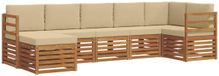 vidaXL - Ensemble de canapé d'extérieur - 7 pièces - Naturel et Beige
