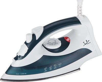 JATA PL120 Steam Iron - 2200W - Stainless Steel Soleplate - Blue/White