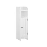 VASAGLE - Toiletkast - Badkamerkast - smal model - hoogte 80 cm - breedte 18 cm - Wit