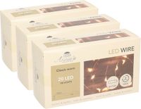 Anna's Collection - 3x Koperen LED Kerstverlichting - 20 Lampjes - 1 Meter - Timer