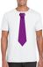 Bellatio Decorations Shoppartners Bv Wit t-shirt met paarse stropdas heren L