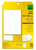 Sigel LA320 Printeretiketten Wit Niet-klevend 6,35 x 3,81 cm 525 stuks