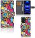 B2Ctelecom Xiaomi Redmi Note 12 5G | Poco X5 Wallet Case met Pasjes Punk Rock