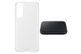 Samsung Starter Kit S21 Clear Cover transparant incl. Wireless Charger Pad P1300