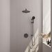 Brauer Gunmetal Edition Thermostatische Regendoucheset Inbouw - Hoofddouche 30 cm - Rechte Wandarm - 3 Weg - Handdouche Rond 3 Standen - Doucheslang - Geintegreerde Glijstang - Gunmetal