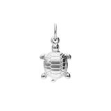 Lucardi Dames Stainless steel bedel schildpad - Hanger - Staal - Zilverkleurig