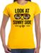 Bellatio Decorations Sunny side feest t-shirt / shirt Look at the sunny side of life voor dames - geel - Beach party outfit / kleding/ verkleedkleding/ carnaval shirt XXL