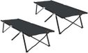 vidaXL Opvouwbaar Campingbed Zwart 206 x 76 x 74 cm