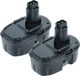 Vhbw - 2x Batteries Compatible Avec Dewalt Dw919 Lampe Torche, Dw933k, Dw934, Dw932, Dw933, Dw908 Lampe Torche Outil Électrique (3000 mAh, NiMH, 18 V)