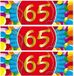Bellatio Decorations 65 jaar leeftijd sticker - 5x - 19 x 6 cm - 65 jaar verjaardag - jubileum - versiering