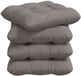 vidaXL - Coussin d'assise - 4 pièces - Tissu - Taupe - 40 x 40 x 12 cm