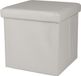 Urban Living Poef Leather BOX - hocker - opbergbox - lichtgrijs - PU/mdf - 38 x 38 cm - opvouwbaar