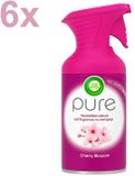 Air Wick Pure Luchtverfrisser – Cherry Blossom – 6x 250 ml – Spray – Voordeelverpakking - Zonder Toegevoegd Water – Neutraliseert Geuren