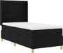 vidaXL Boxspring bed met hoofdeinde Zwart 90 x 200 cm Stof