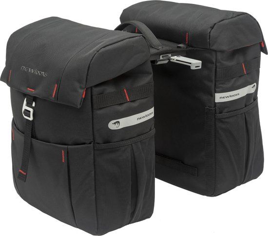New Looxs Vigo Double - Dubbele Fietstas - 37 Liter - Zwart