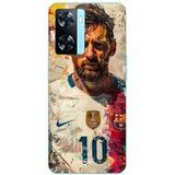 Maniacase Hoesje Oppo A57 4G Messi Barcelona Argentinië kampioen eerste nr. 10