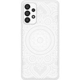 Samsung Galaxy A33 Verstevigd hoesje met sublimatie bedrukking, compatibel met Mandala blanc