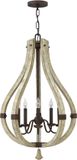 Hinkley LED Kroonluchter | 5X E14 Max 60W | Dimbaar | Iron Rust
