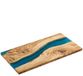 Zassenhaus Serveerplank blauw, olijfhout met hars, 45 × 22 × 1,5 cm