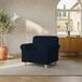 Italian Bed Linen LESLIE Elastische en uittrekbare bankovertrek, donkerblauw voor 1-zits