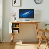 en.casa Bureau Tysvær 75x105x48 cm naturel en cremewit