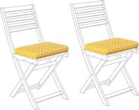Beliani FIJI Tuinkussen Set van 2 - Geel - 29 x 38 cm - Polyester
