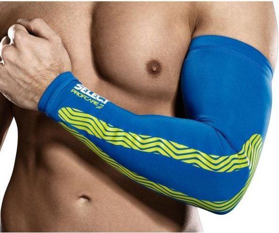 Select Compressie Armbandage - sportarmband - blauw - Maat M