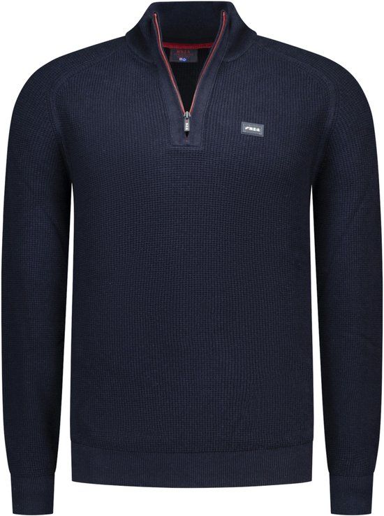New Zealand Auckland NZA New Zealand Auckland Trui Pullover Half Zip 26GN491 Oxford Navy Melange Mannen Maat 3XL