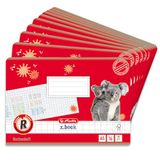 Herlitz 1957786 rekenschriften A5/16 liniatuur R (geruit 10x10mm) verpakking van 10 motieven, gesorteerd