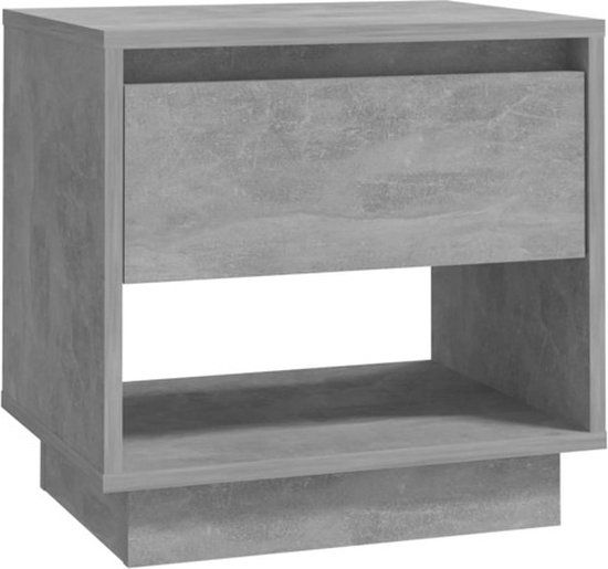 vidaXL Nachtkastje 45x34x44 cm bewerkt hout betongrijs