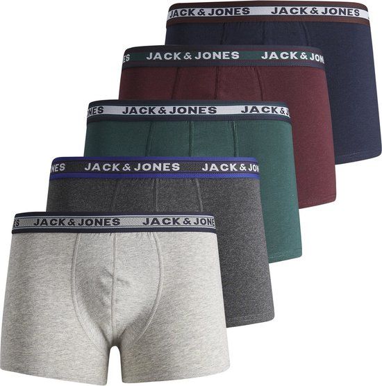 JACK&JONES JUNIOR JACOLIVER TRUNKS 5 PACK NOOS JNR Jongens Onderbroek - Maat 128