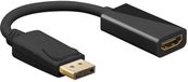 Goobay DisplayPort - HDMI adapter | 4K 60Hz | zwart | 0,20 meter