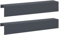vidaXL Afdekprofiel voor tuinafboording 2 st 100 x 15 x 15 cm staal Antraciet