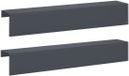 vidaXL Afdekprofiel voor tuinafboording 2 st 100 x 15 x 15 cm staal Antraciet