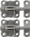 AMIG schuifslot/plaatgrendel - 2x - 4 x 3.8 cm - acier inoxydable mat - porte - portail