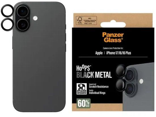 PanzerGlass Hoops Camera Lens Protector - Case Friendly voor Apple iPhone 17
