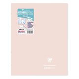 Clairefontaine 981478C Geniet Schrift Koverbook Blush Poederroze - 24x32 cm - 96 Pagina's Grote Ruitjes - Wit Papier 90 g - Polypro Omslag Opaak
