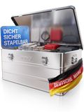 Trucky Aluminium box met deksel zilver aluminium kist 135L kist afsluitbaar