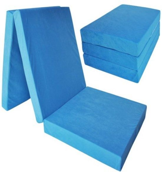 Viking Choice Logeermatras extra dik - blauw - 195 x 70 x 15 cm