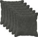 vidaXL - Kussensloop - 6 stuks - HOUTEN - Antracietkleurig - 40 x 40 cm
