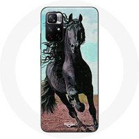 Maniacase Redmi Note 11 5G Case Zwart Paard van het Friese ras