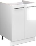Vicco Wastafelkast Fame-Line, Wit Hoogglans/Wit, 60 cm