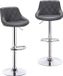 OEM Shenzhen Haorui Industrial Technology Co., Ltd. Barkrukken - Set van 2 - Grijs - Kunstleer - Met Rugleuning - Hoogte Verstelbaar