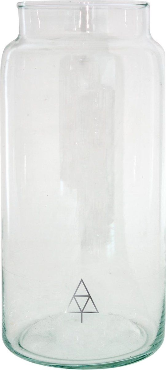 TAK Design Vaas Tree L - Handgemaakt - Glas - Ø10 x 18 cm - Zilver - 8719237016976