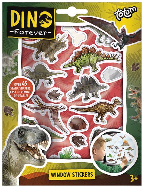 Totum Dino 45 Raam Stickers Dinosaurus - Verplaatsbaar - 3+ jaar