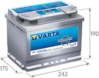 Varta Start Stop Plus AGM D52 accu 12V 60Ah (20h)
