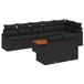 vidaXL - Tuinbank - Set - 8 zitplekken - Zwart - Polyrattan